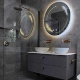 Espejo LED Redondo | Botones táctiles | Función antivaho | Temperatura de color ajustable - Reyze Seria Good Vibes Model 2